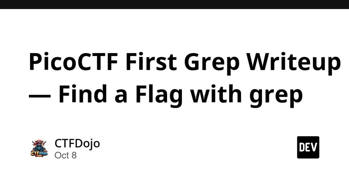 PicoCTF First Grep Writeup - Find a Flag with grep