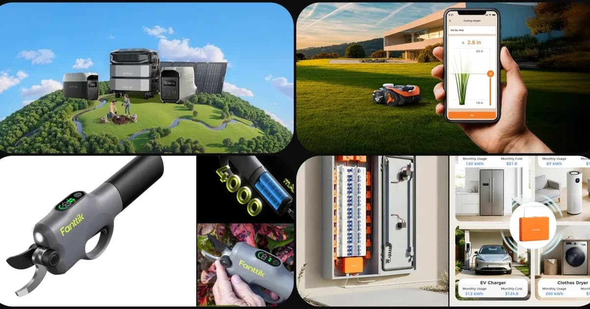 EcoFlow Earth Day sale ends today, Worx 1-acre Vision Cloud robot mower $460 off, Fanttik USB-C pruning shears, more