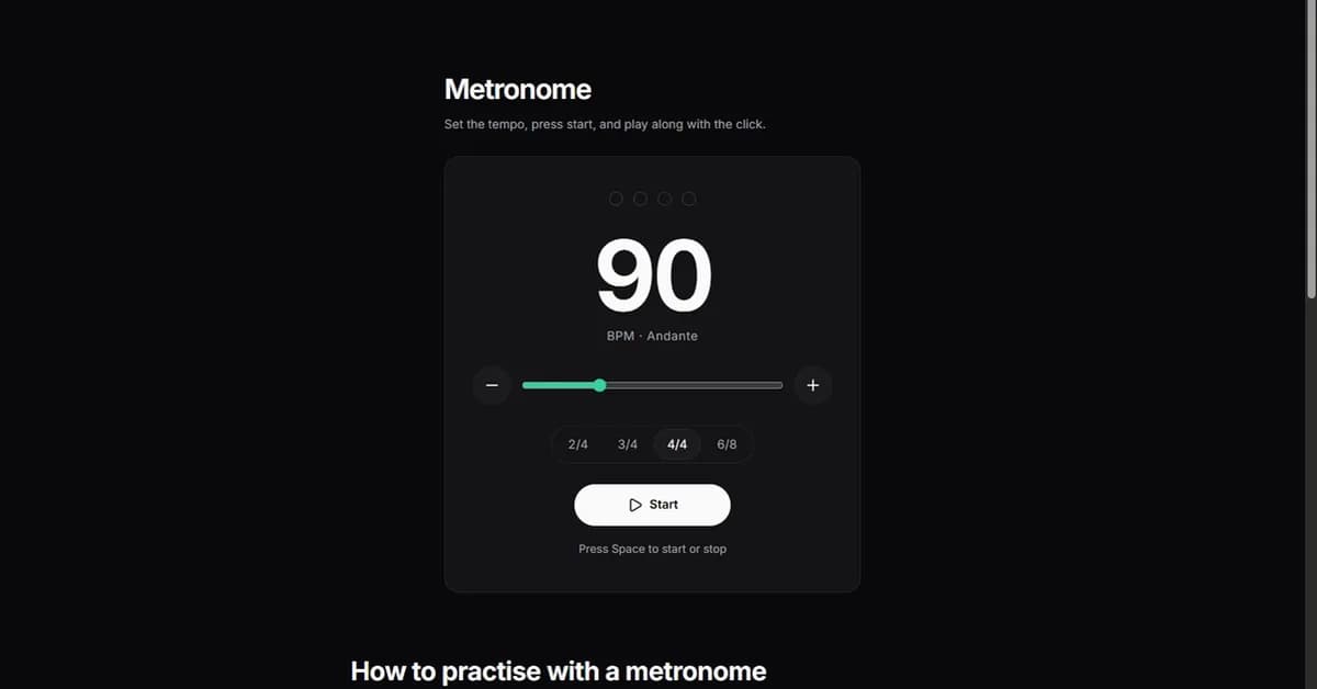 Building a browser metronome: schedule audio ahead of the UI clock