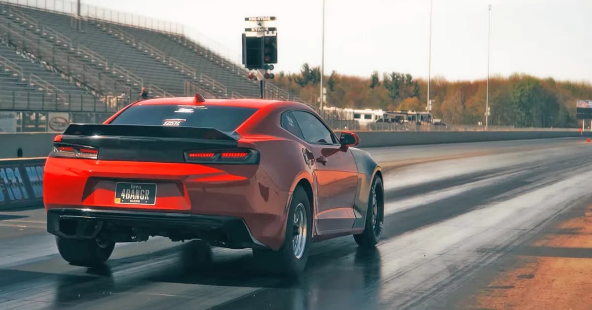 This Four-Cylinder Chevy Camaro's 9.768-Second Quarter-Mile Is a New Record