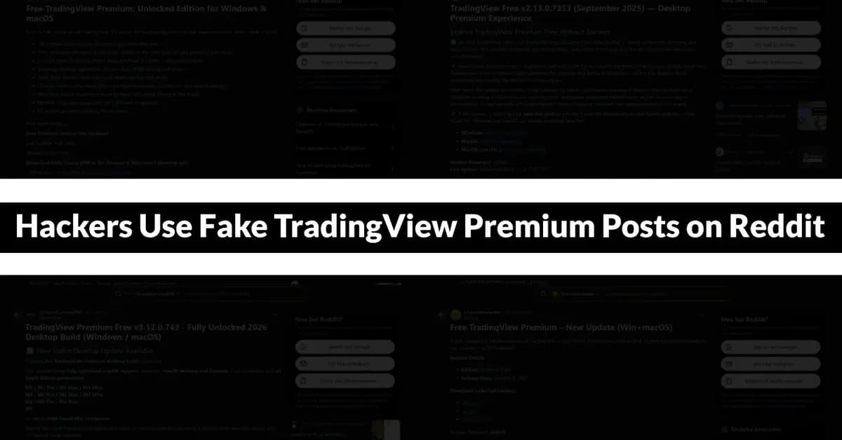 Hackers Use Fake TradingView Premium Posts on Reddit to Deliver Vidar and AMOS Stealers