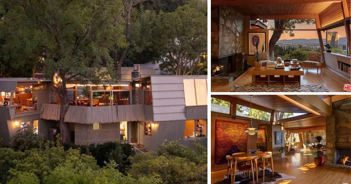 Meticulously Restored Rudolph Schindler-Designed Midcentury Modern Home With Iconic Butterfly Roof Lists in L.A. for $7 Million