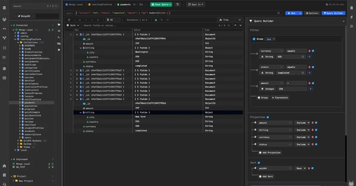 A Faster Way to Build MongoDB Queries Visually