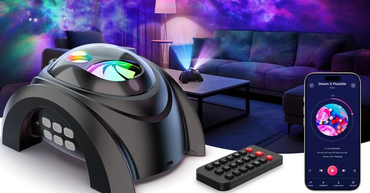Save 50% Off the Rossetta's Dual Lens Star Field Galaxy Projector and White Noise Machine