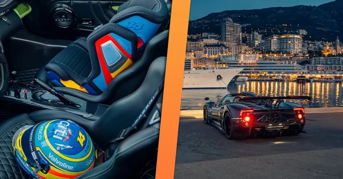 Fernando Alonso Got an Awesome Easter Egg With His New Pagani: Color-Matched Kid Seat