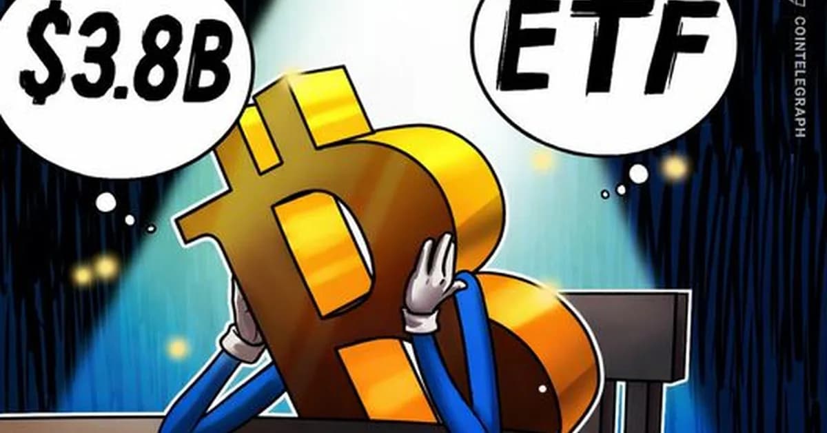 Spot Bitcoin ETFs record five weeks of net withdrawals, totaling $3.8B