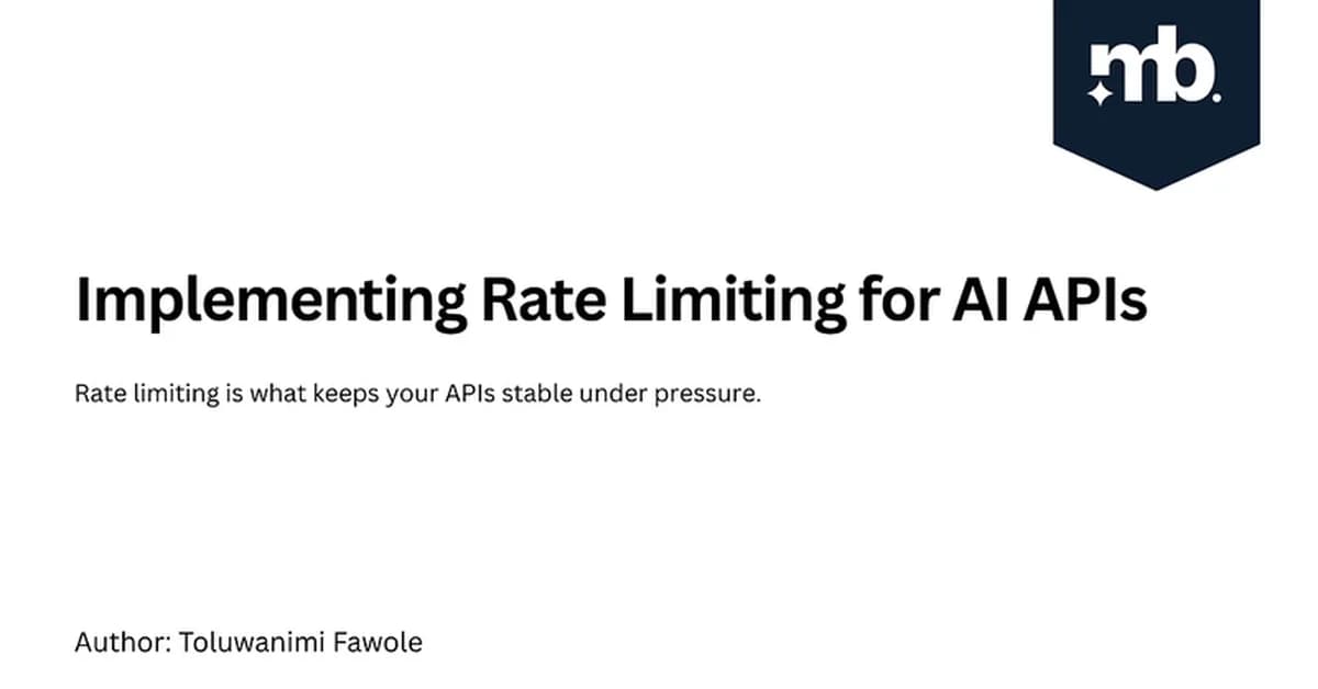 Implementing Rate Limiting for AI APIs