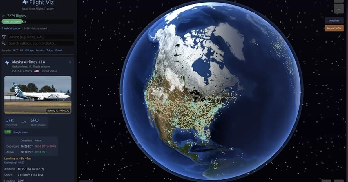 How I render 10,000 live aircraft at 60fps in the browser with Rust, WASM, and raw WebGL2