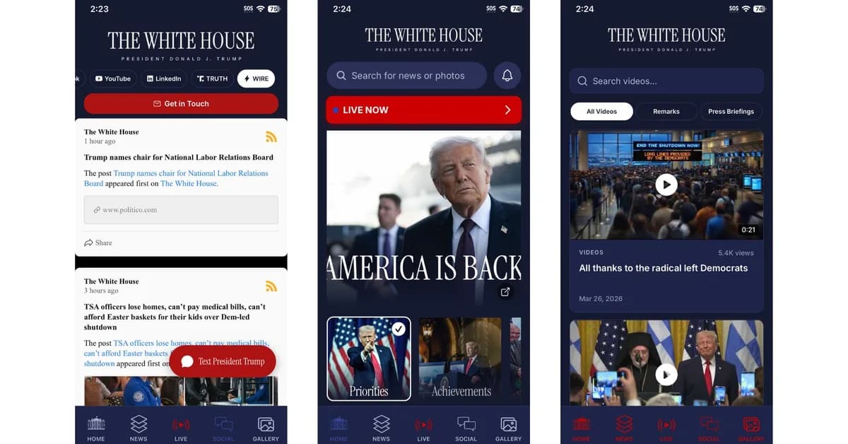 The White House has an app now, and Trump wants you to report people to ICE on it