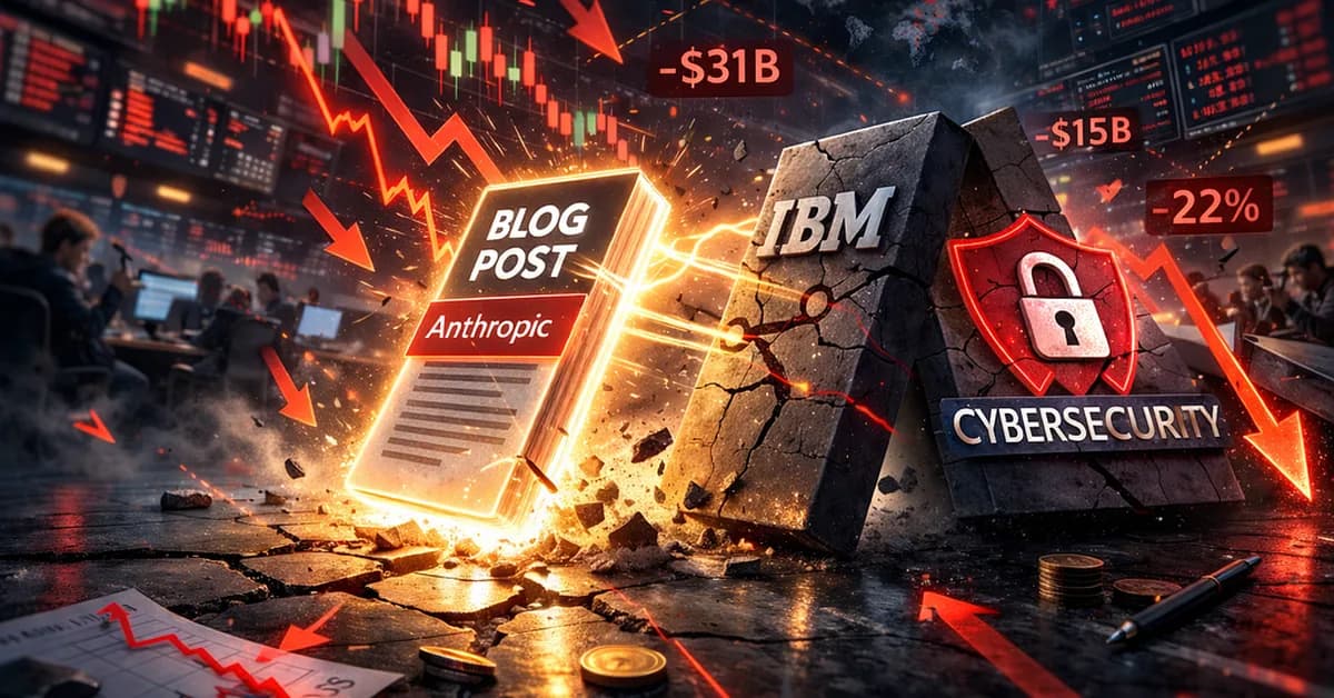 Anthropic Posted a Blog. IBM Shed $31 Billion. Then Cybersecurity Dropped Another $15 Billion.