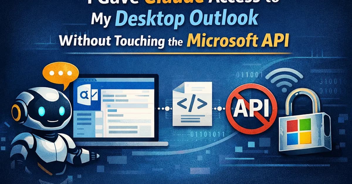 I Gave Claude Access to My Desktop Outlook Without Touching the Microsoft API