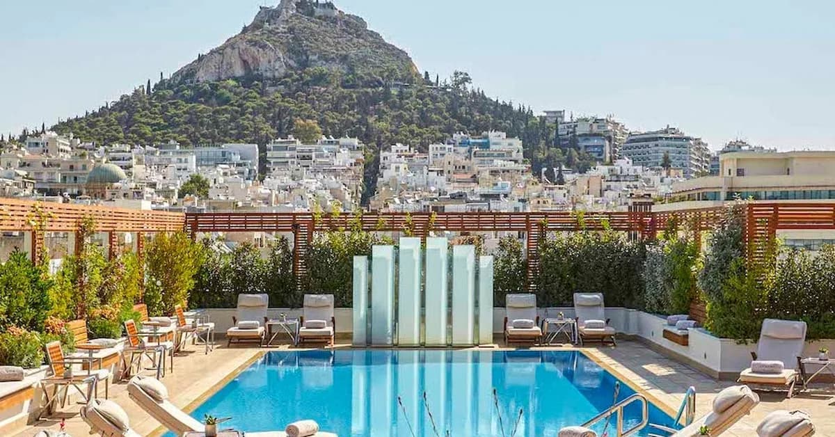 I stayed at the most famous hotel in Athens. Its rooftop restaurant with Acropolis views can't be missed, even if you're not a guest.
