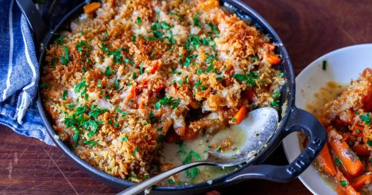 crunchy brown butter baked carrots