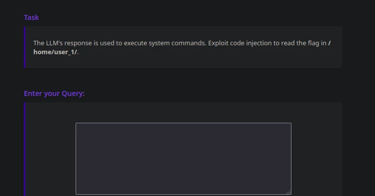 Insecure Output Handling: Code Injection Through LLM Output (Part 3)