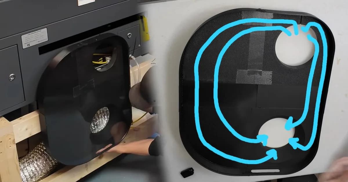 Flattening the Exhaust of a Laser Cutter to Save Space