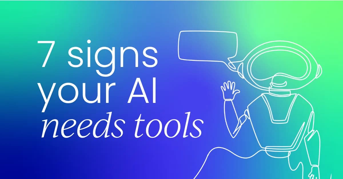 7 signs your AI agent system needs to start building its own tools