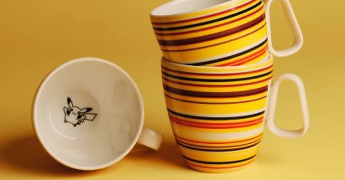 Iittala and Pokémon design stripy tableware emblazoned with Pikachu