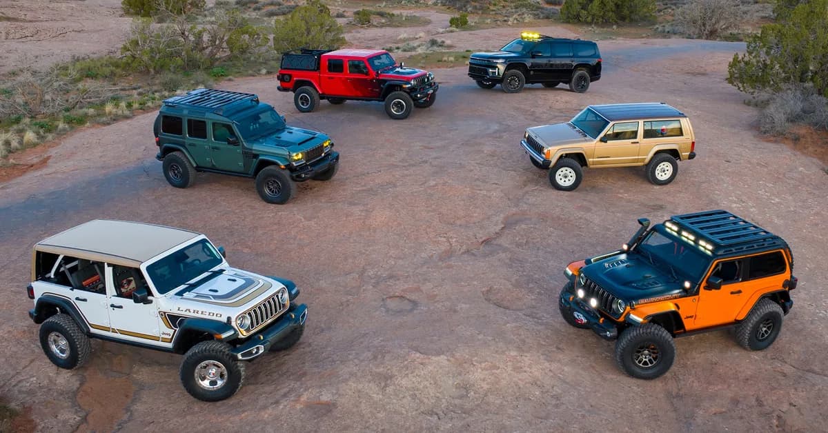2026 Easter Jeep Safari Concepts: XJ Pioneer Restomod and V8 Wrangler 'Anvil' Lead the Pack