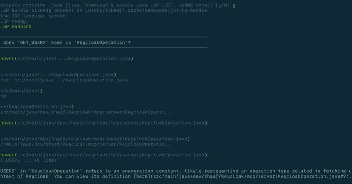 Nano Agent, Mega Senses: Adding LSP to the 260-Line Coding Agent