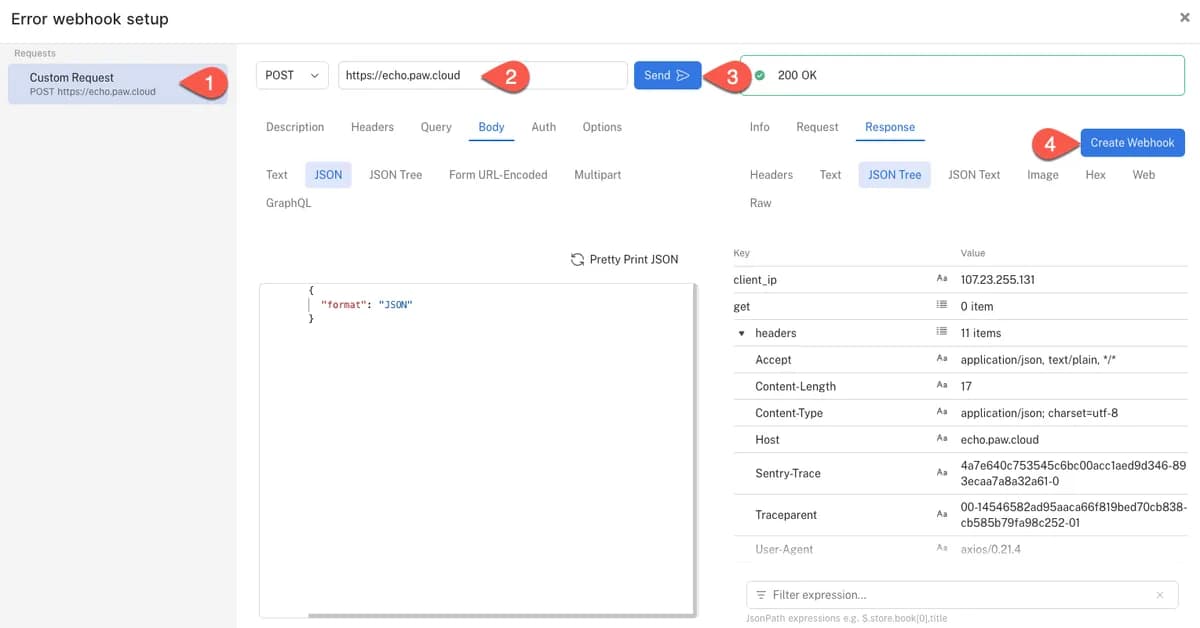 Set Up Webhook Tech Stack Changes Alerts via API