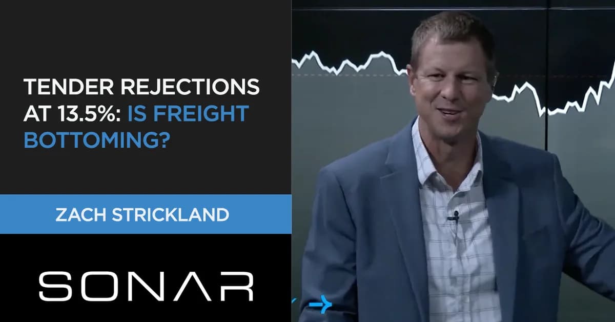 Tender Rejections at 13.5%: Is Freight Bottoming?