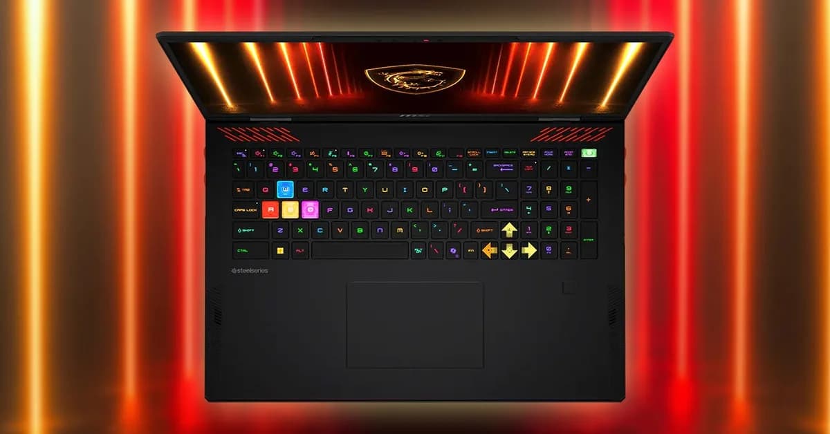 MSI's Flagship 18" 4K+ Gaming Laptop with AMD Ryzen 9 X3D CPU and RTX 5080 GPU for $2,599