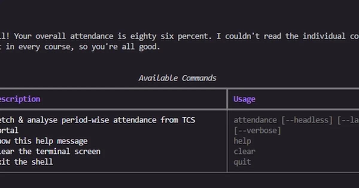 I Told My Laptop "attendance" and It Answered Out Loud: A Local, Voice-Powered Portal Agent