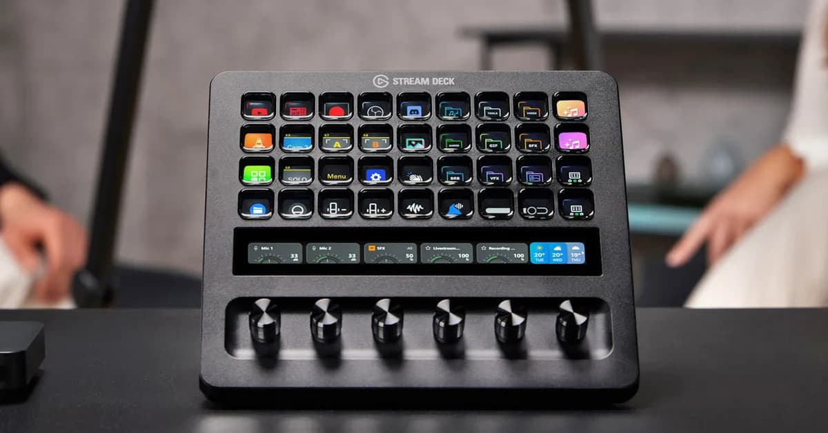 Elgato's Stream Deck Plus XL has more buttons, more dials, and a larger touchscreen