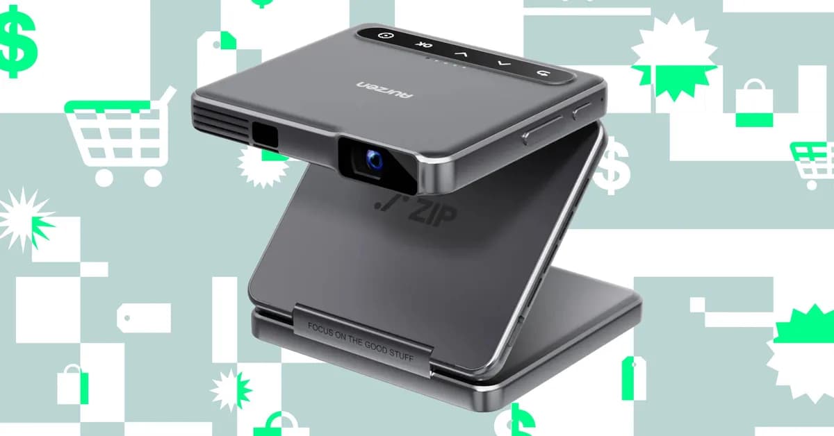 Aurzen's tiny trifold projector is almost 40 percent off right now