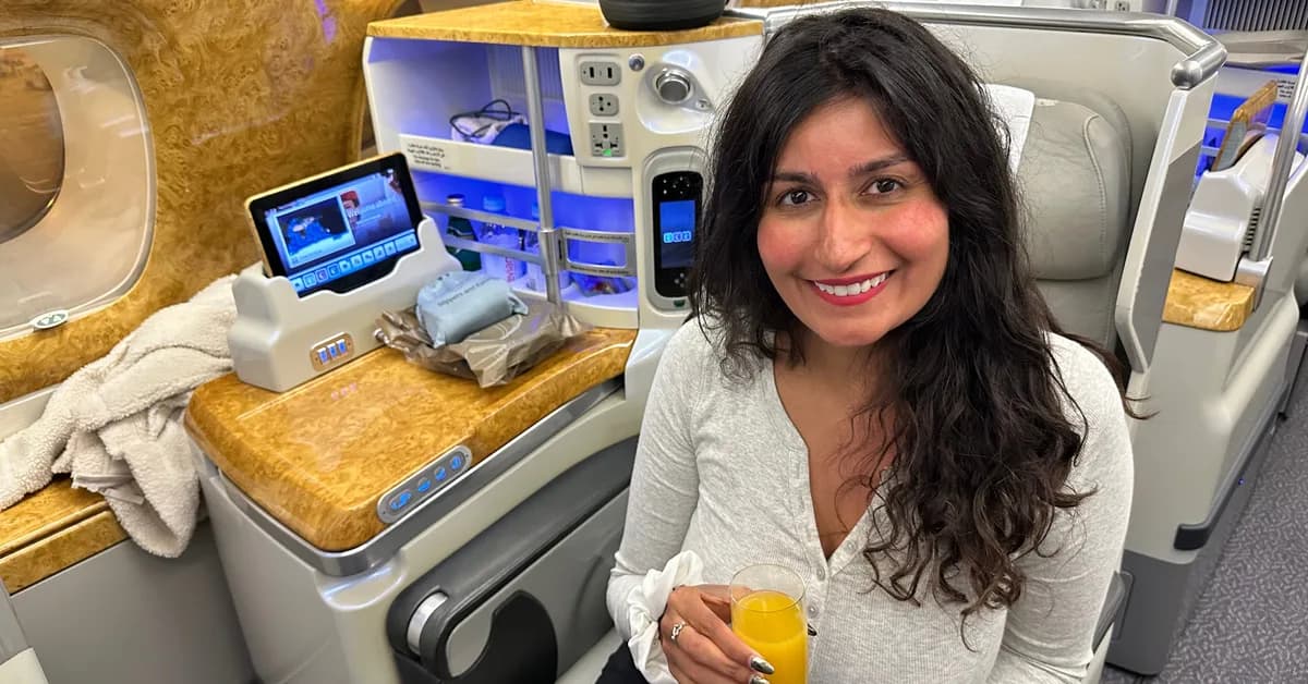 I spent 24 hours flying Emirates' business class. The luxurious experience started long before I boarded the plane.