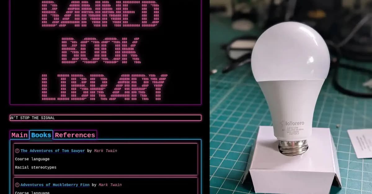 Smart Bulb WiFi Server Hosts "Banned" Literature