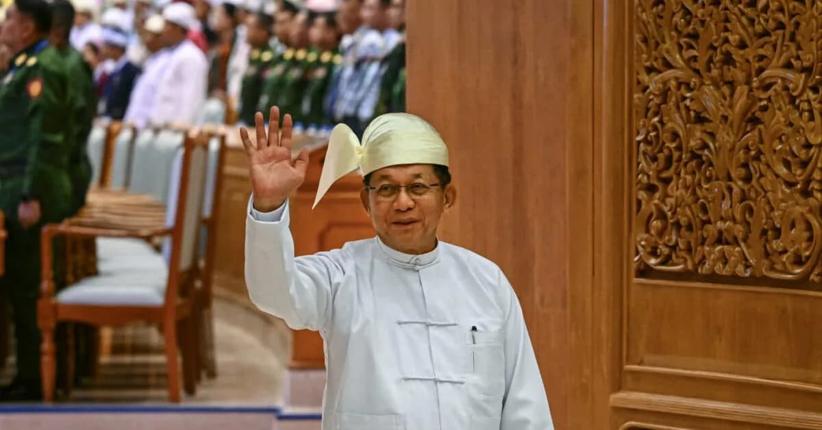 Myanmar junta chief sworn in as president