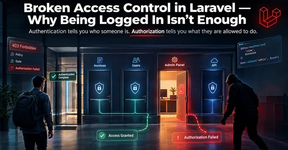 Broken Access Control in Laravel - Why Being Logged In Isn't Enough