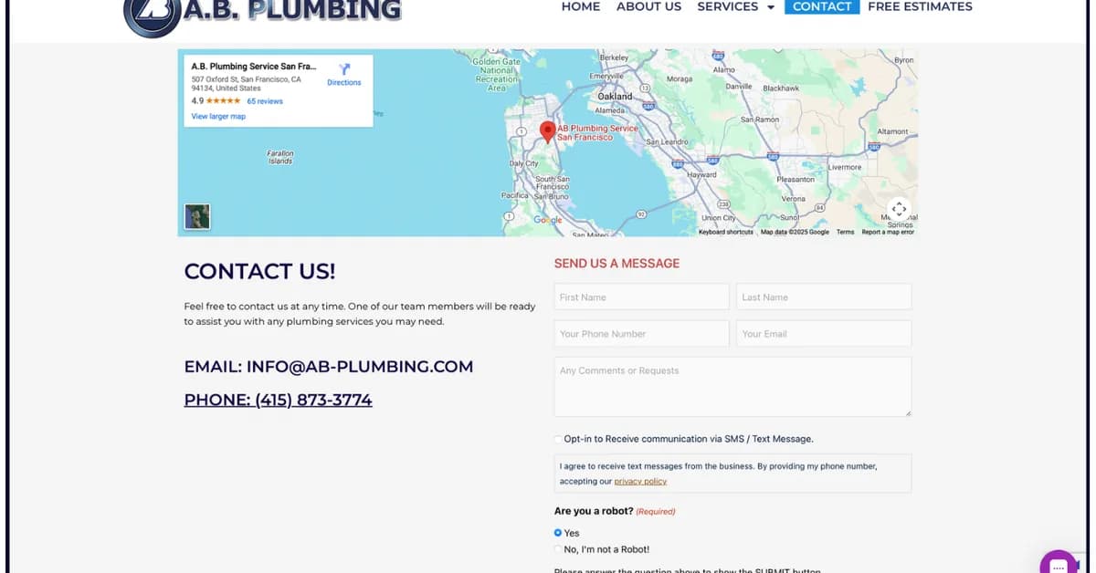 The perfect local business contact page built for Google and conversions