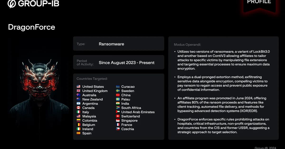 DragonForce Compromises MassDevelopment in USA Ransomware Attack
