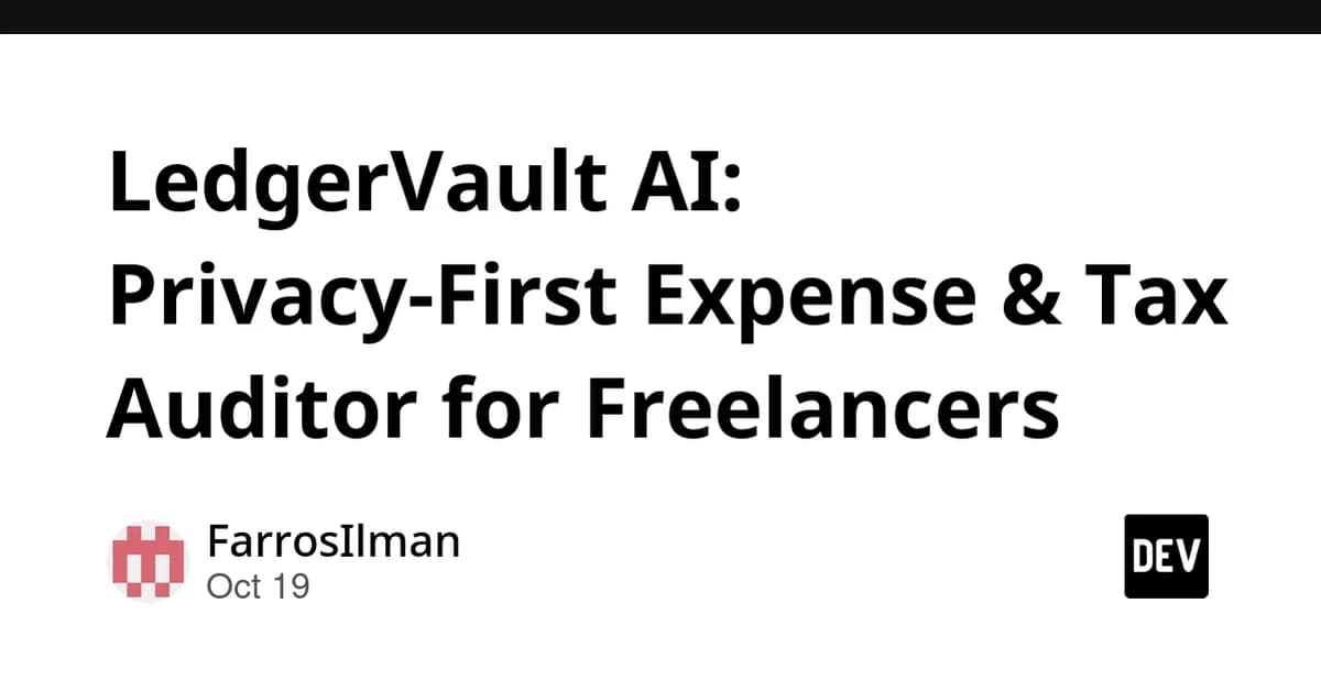 LedgerVault AI: Privacy-First Expense & Tax Auditor for Freelancers