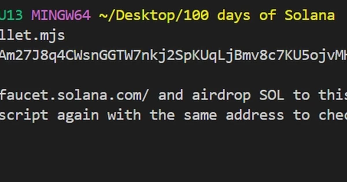 A week of Learning Solana #100DaysOfSolana