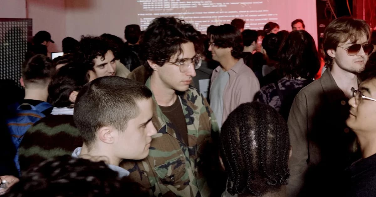 I went to an 'AI psychosis' party in NYC filled with zany art, vibe-coded apps, and Diet Coke