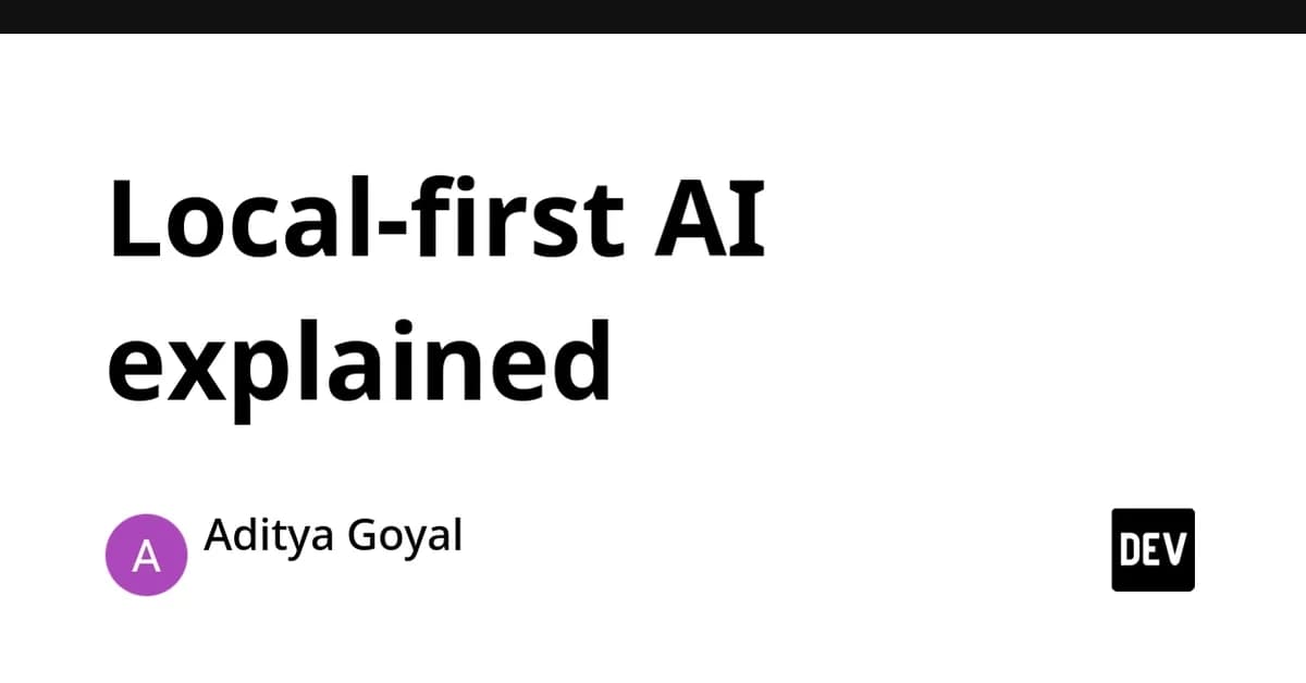 Local-first AI explained