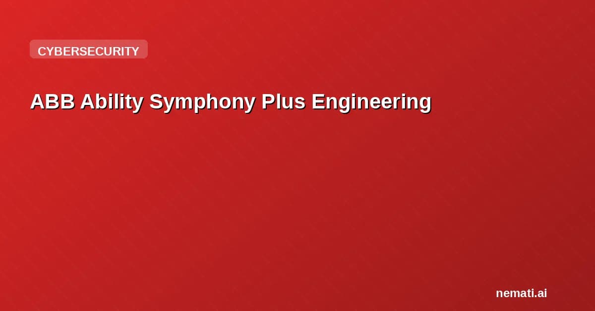 ABB Ability Symphony Plus Engineering