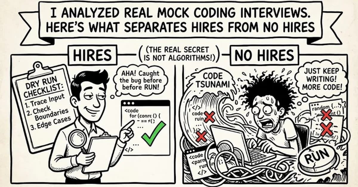 I Analyzed Real Mock Coding Interviews. Here's What Separates Hires from No Hires