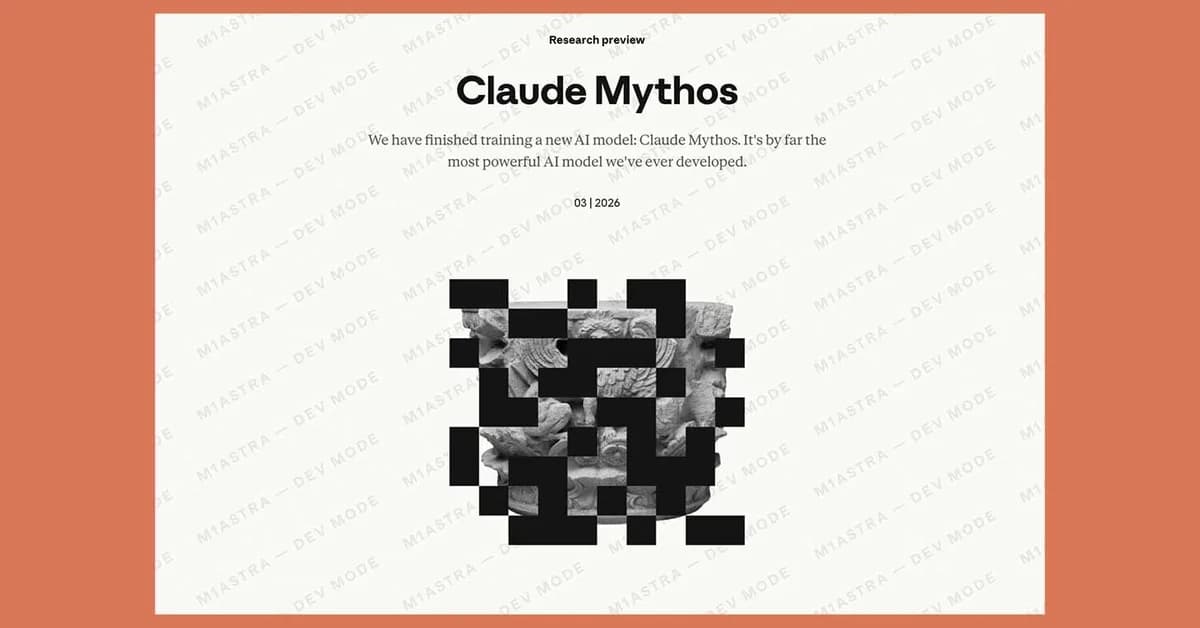 Anthropic's secret 'Mythos' model