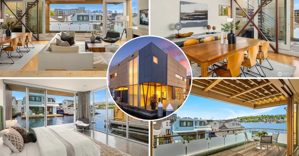 Designer Floating Home in Seattle With 'Rare' Underwater Basement Gets an $800K Price Cut