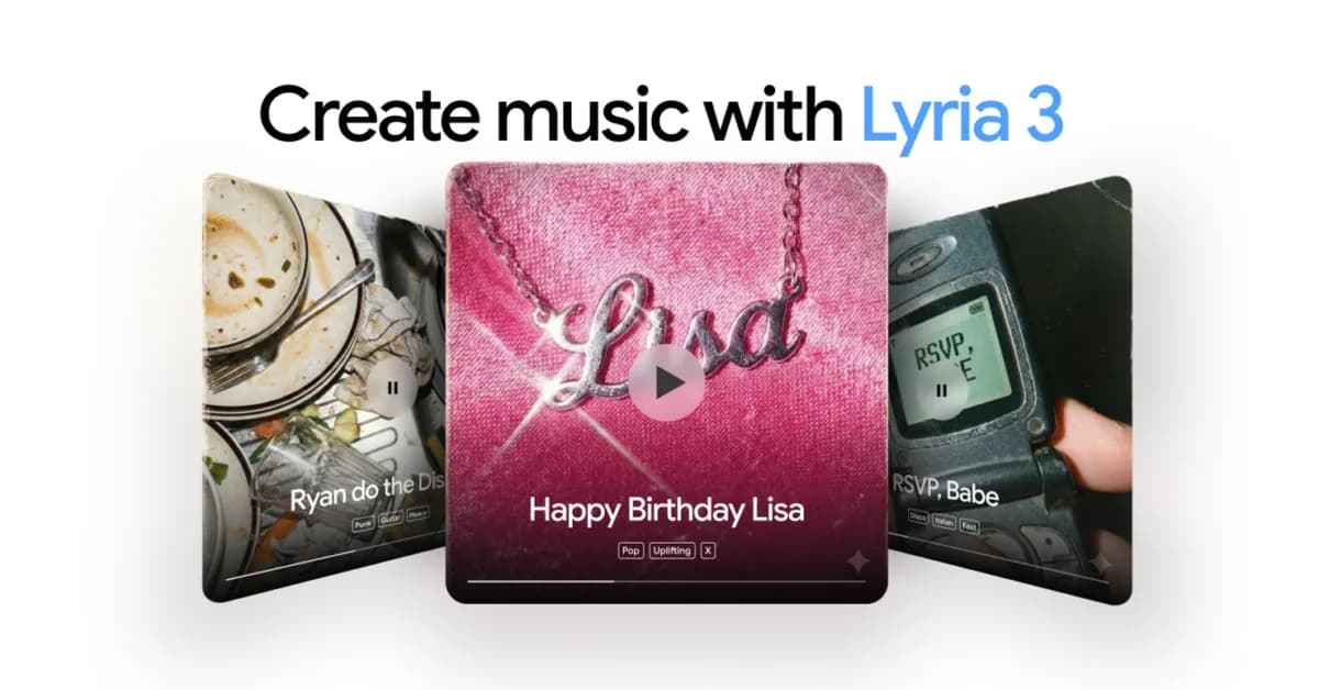 Record scratch'Google's Lyria 3 AI music model is coming to Gemini today