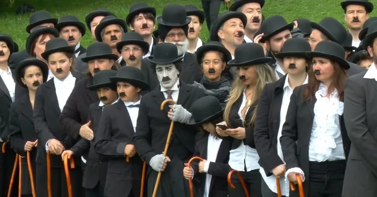 Hundreds of Charlie Chaplin lookalikes gather in Switzerland