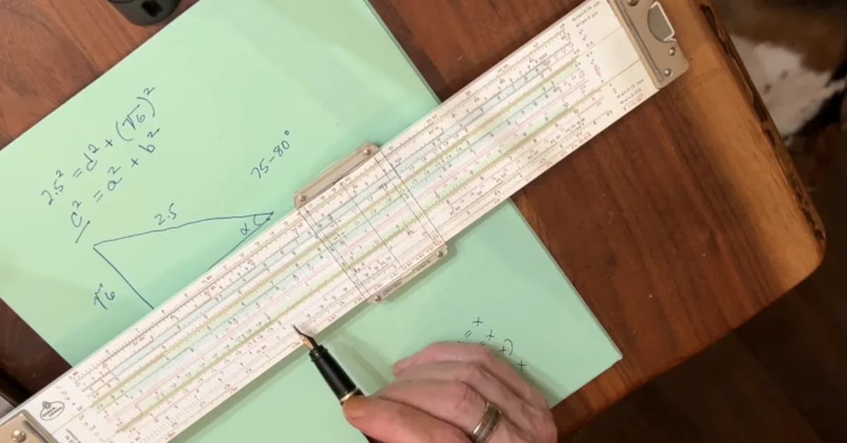 Simplifying Slide Rule Calculations with Trig