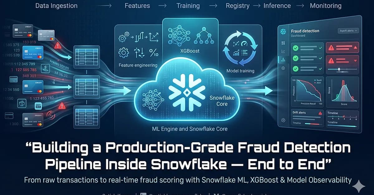 Building a Production-Grade Fraud Detection Pipeline Inside Snowflake - End to End
