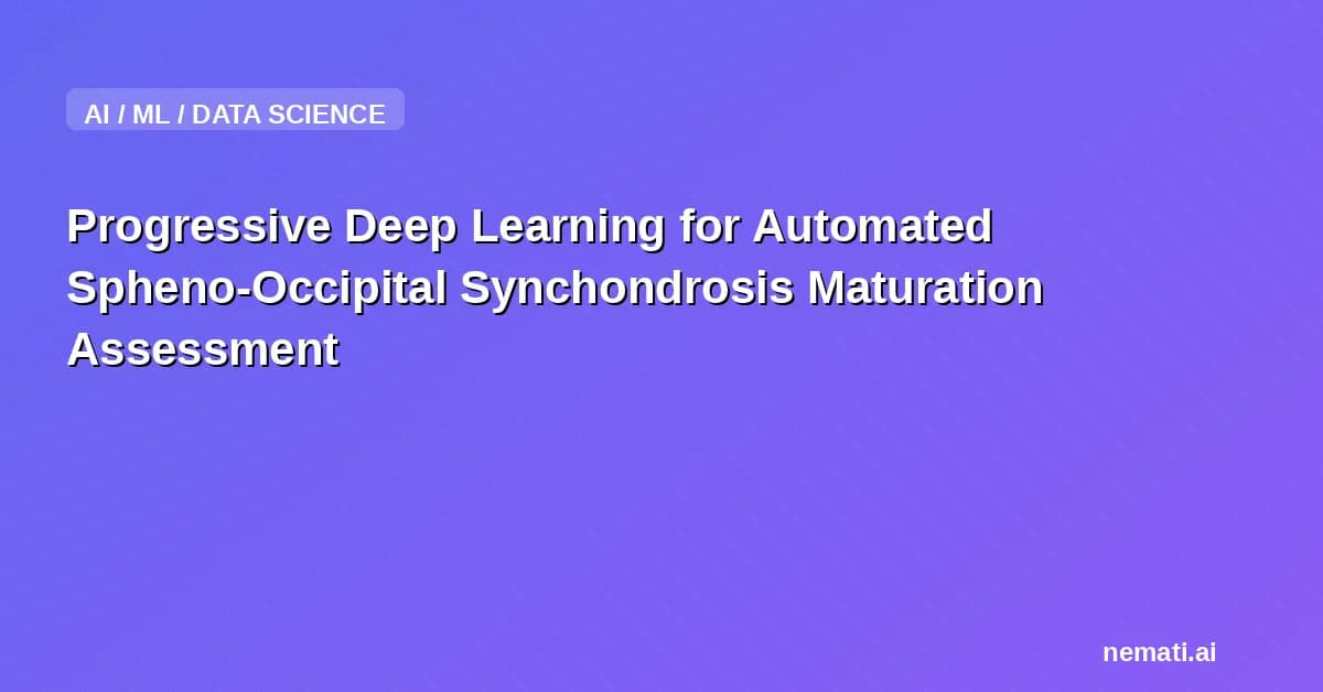 Progressive Deep Learning for Automated Spheno-Occipital Synchondrosis Maturation Assessment
