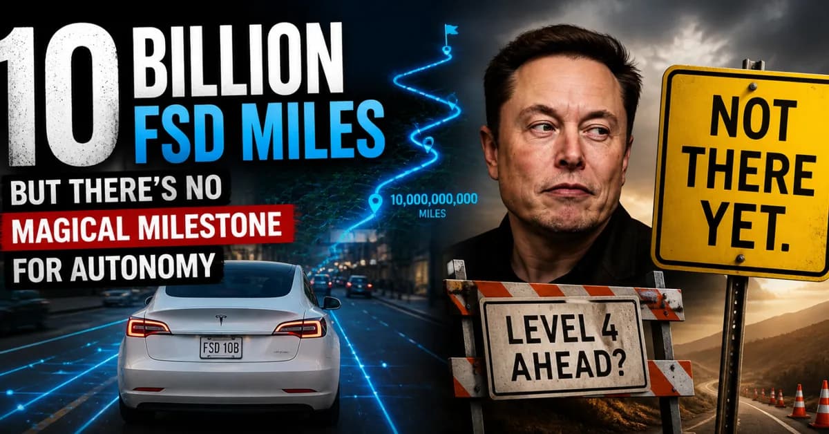 Tesla reaches 10 billion FSD miles - is there's a magical milestone for autonomy