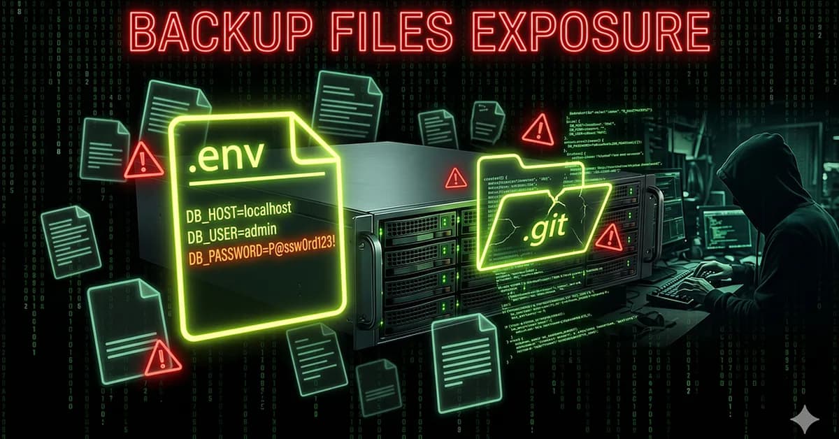 Backup Files + .env Exposure Developers Ki Sabse Badi Galti: Config Files Se Credentials Nikalo!